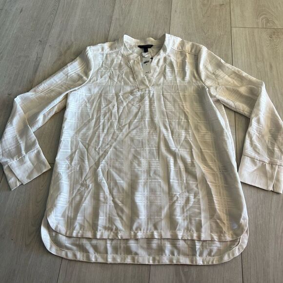 Banana Republic Polyester Plaid Top size M - Picture 1 of 6